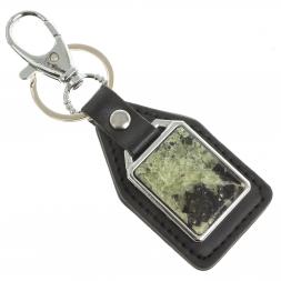 Брелок для ключей с накладкой из желтого апатита