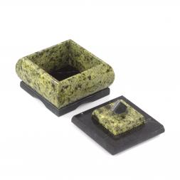 Шкатулка для украшений змеевик 8х8х7 см