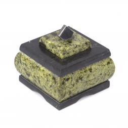 Шкатулка для украшений змеевик 8х8х7 см