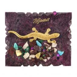 Магнит с ящерицей &amp;quot;Урал&amp;quot; красный