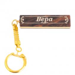 Брелок именной "Вера" камень обсидиан