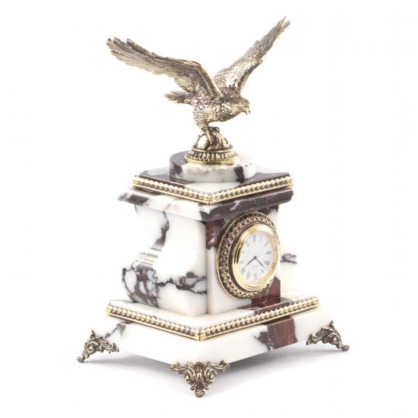 Каменные часы из мрамора и бронзы &amp;quot;Орел&amp;quot; 121400