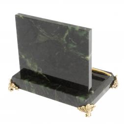 Настольные часы из змеевика 16х10х13,5 см