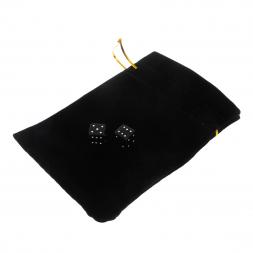 Кубики зарики 1 см из черного обсидиана 2 шт