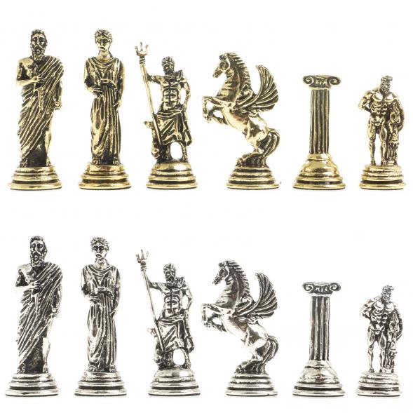 Шахматы &amp;quot;Подвиги Геракла&amp;quot; доска 28х28 см мрамор змеевик 122703