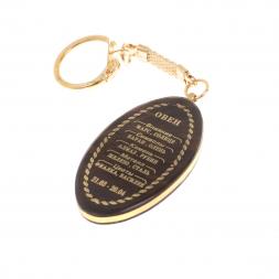 Брелок знак зодиака &amp;quot;Овен&amp;quot; камень обсидиан