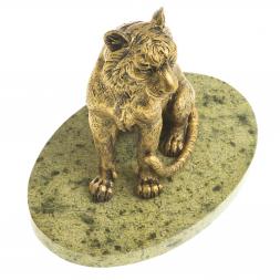 Сувенир фигурка &amp;quot;Тигрица&amp;quot; на подставке из змеевика