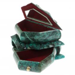 Ларец для украшений змеевик 18x12x14 см