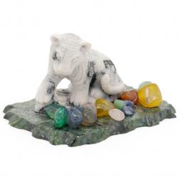 Сувенир фигурка &amp;quot;Тигренок сидит&amp;quot; из мрамолита