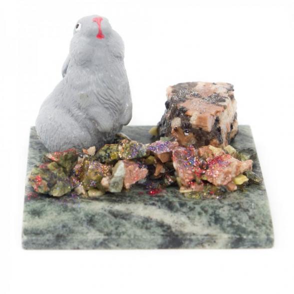 Сувенир &amp;quot;Заяц&amp;quot; из змеевика 116546