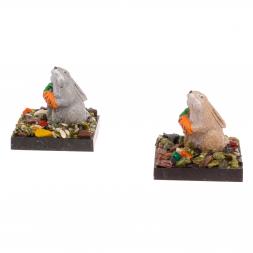 Сувенир "Кролик с морковкой" змеевик