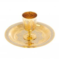 Водочный набор &amp;quot;На посошок&amp;quot; рюмка с тарелкой 40 мл Златоуст