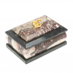 Шкатулка из креноида с круглой ящерицей 12х8х7 см