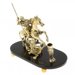 Статуэтка "Георгий Победоносец" подставка долерит с ручкой