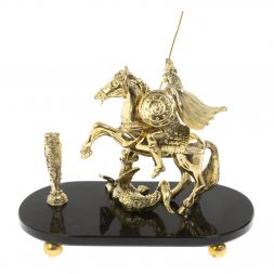 Статуэтка "Георгий Победоносец" подставка долерит с ручкой