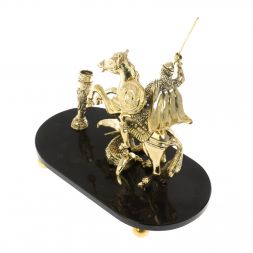 Статуэтка "Георгий Победоносец" подставка долерит с ручкой
