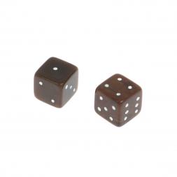 Кубики зарики 1 см из коричневого обсидиана 2 шт