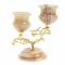 Подсвечник двухрожковый из оникса 11,5х11,5х13,5 см