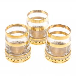 Подарочный набор из трех стопок "Фианит" 80 мл Златоуст