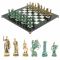Шахматы "Древний Рим" фигуры бронза / патина 44х44 см мрамор