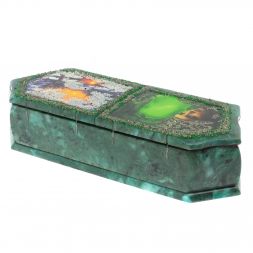 Шкатулка &amp;quot;Хозяйка медной горы и зимний пейзаж&amp;quot; 29,5х12х8 см