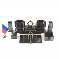 Письменный прибор руководителя из натурального змеевика