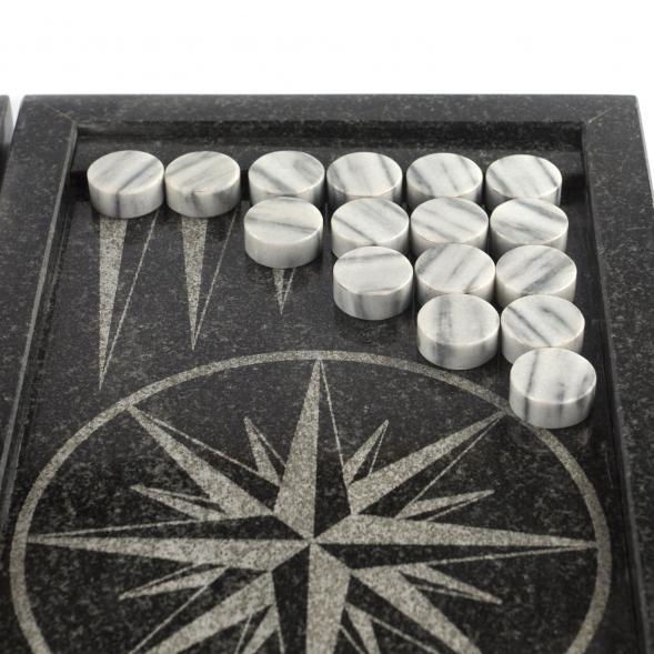 Настольные нарды &amp;quot;Роза ветров / Природа&amp;quot; камень гранит 121211