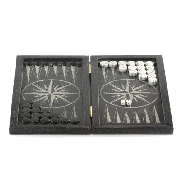 Настольные нарды &amp;quot;Роза ветров / Природа&amp;quot; камень гранит 121211