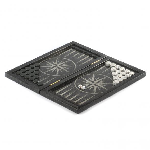 Настольные нарды &amp;quot;Роза ветров / Природа&amp;quot; камень гранит 121211