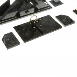 Настольный набор "Орел" из змеевика с бюваром и лотком А4