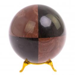 Шар из лемезита и черного змеевика 9,5 см