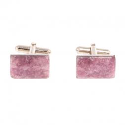 Запонки камень турмалин прямоугольные