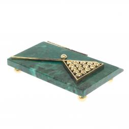 Сувенир &amp;quot;Подарок лучшему бильярдисту&amp;quot; бронза змеевик