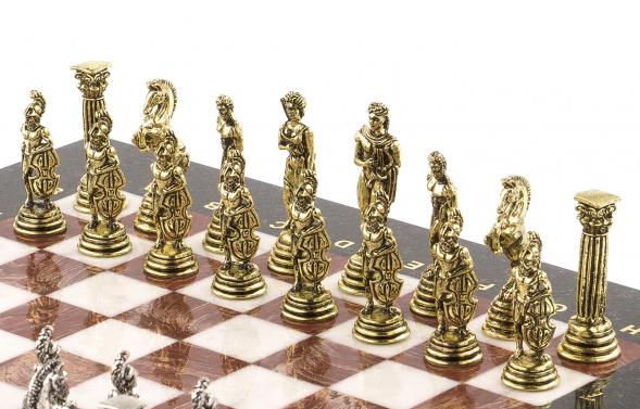 Шахматы &amp;quot;Греко-Римская война&amp;quot; 32х32 см лемезит мрамор 120802