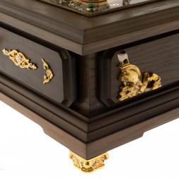 Шахматный ларец &amp;quot;Римские&amp;quot; карельская береза, бук