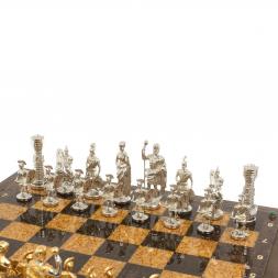 Шахматный ларец &amp;quot;Римские&amp;quot; карельская береза, бук