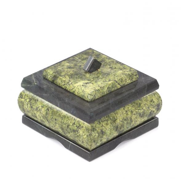 Шкатулка для драгоценностей змеевик 9,5х9,5х7,5 см 112081