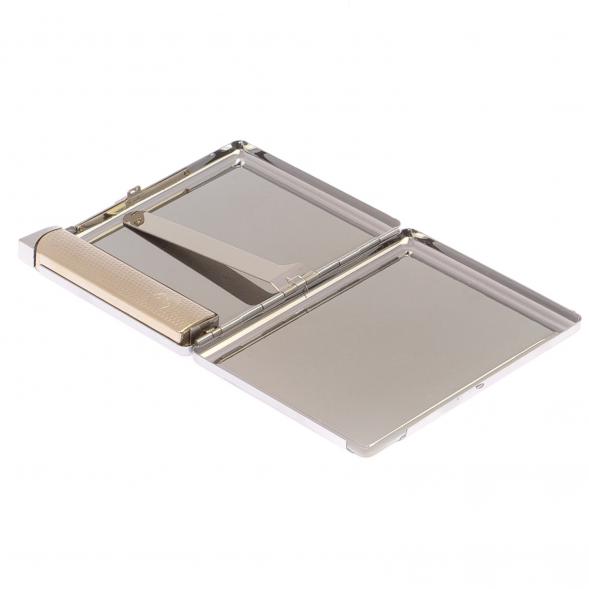 Портсигар на 10 сигарет с зажигалкой камень голубой апатит 125601