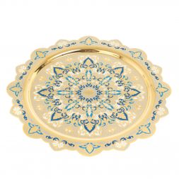 Чайный набор "Кубачинские узоры" с синей эмалью Златоуст