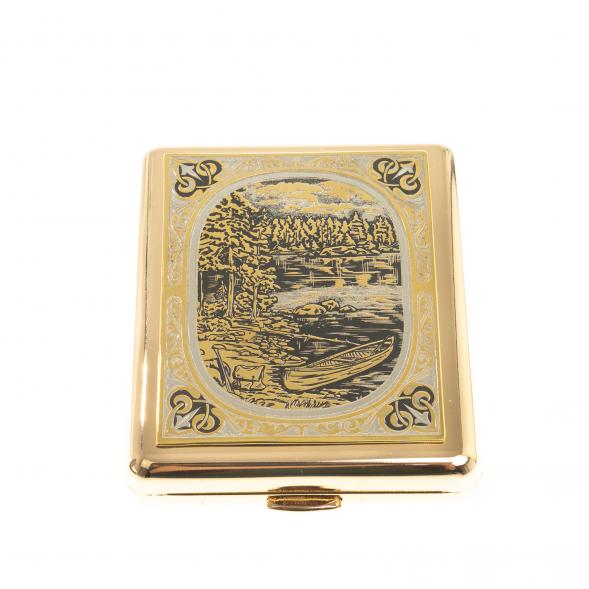 Портсигар с гравюрой &amp;quot;Природа&amp;quot; Златоуст 124248