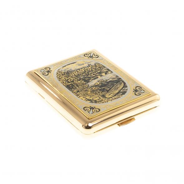 Портсигар с гравюрой &amp;quot;Природа&amp;quot; Златоуст 124248