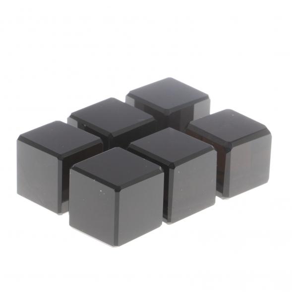 Камни для виски 6 кубиков из черного обсидиана 124397