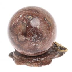 Композиция &amp;quot;Ящерица на скале&amp;quot; с шаром из креноида 8 см