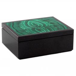 Малахитовая шкатулка из натурального камня &amp;quot;Талисман&amp;quot; 9х7х3,5 см