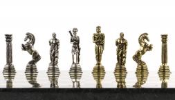 Шахматы подарочные "Греко-Римская война" 32х32 см змеевик