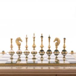 Шахматы ларец &amp;quot;Баталия&amp;quot; камень нефрит мрамор Златоуст