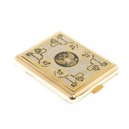 Портсигар с гравюрой "Герб РФ" Златоуст