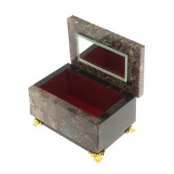 Шкатулка из камня конгломерат 10х6,5х6,5 см