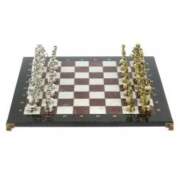 Шахматы сувенирные &amp;quot;Древний Рим&amp;quot; из камня мрамор и лемезит 44х44 см