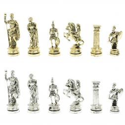 Шахматы сувенирные &amp;quot;Древний Рим&amp;quot; из камня мрамор и лемезит 44х44 см